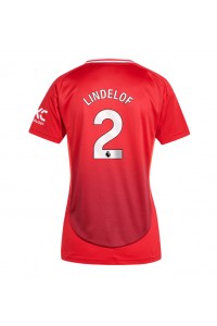 Fotbalové Dres Manchester United Victor Lindelof #2 Dámské Domácí Oblečení 2024-25 Krátký Rukáv